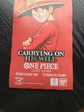 Onepiece Carrying On His Will Booster Pack - Red with Straw Hat Art